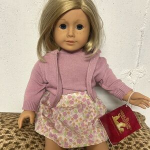 American Girl Doll in Pink Outfit with Blonde Hair
